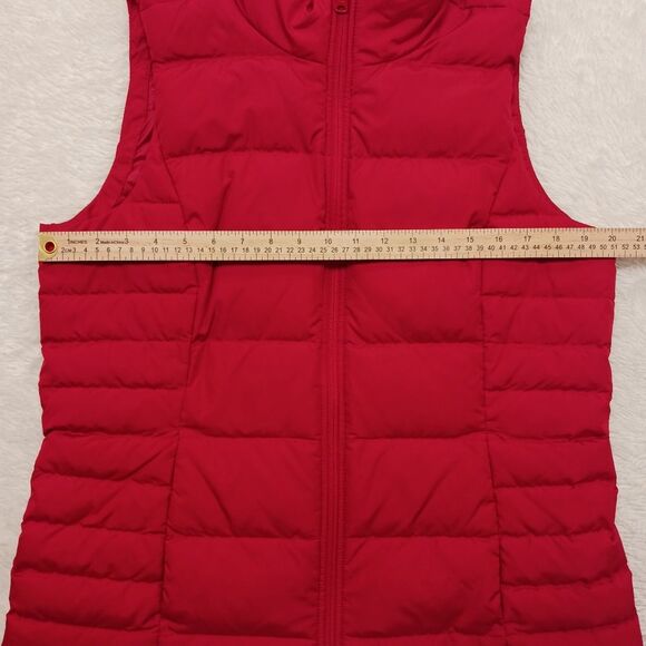 Lands End Red Down Puffer Vest Men's Tall 10-12 Quilted Vest. - Picture 4 of 10